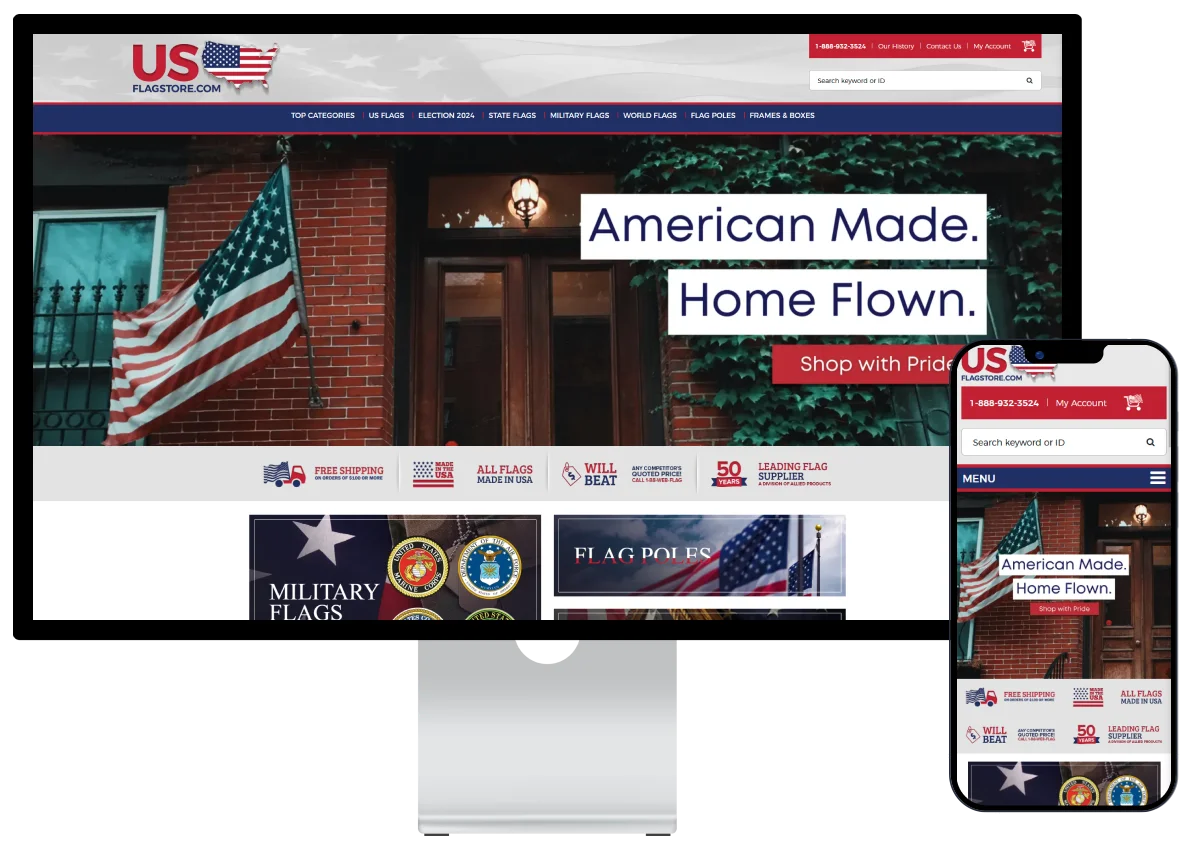 USFlagStore.com - Volusion Design